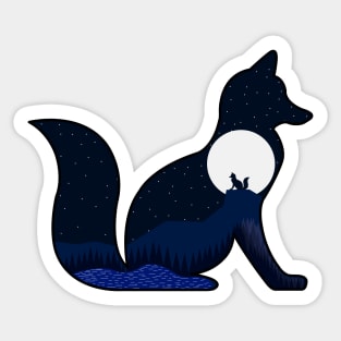 Night Fox Sticker